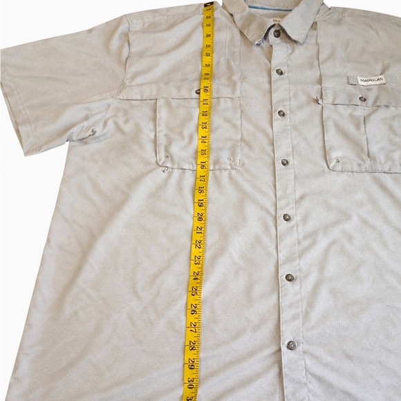 Magellan Fish Gear 3XL Angler Fit Vented Fishing Shirt Tan - Picture 3 of 10